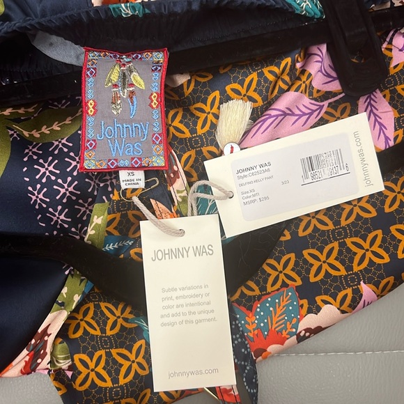 Johnny Was Delfino Kelly Silk Pull On Pants. Boho Chic. XS - Picture 7 of 8